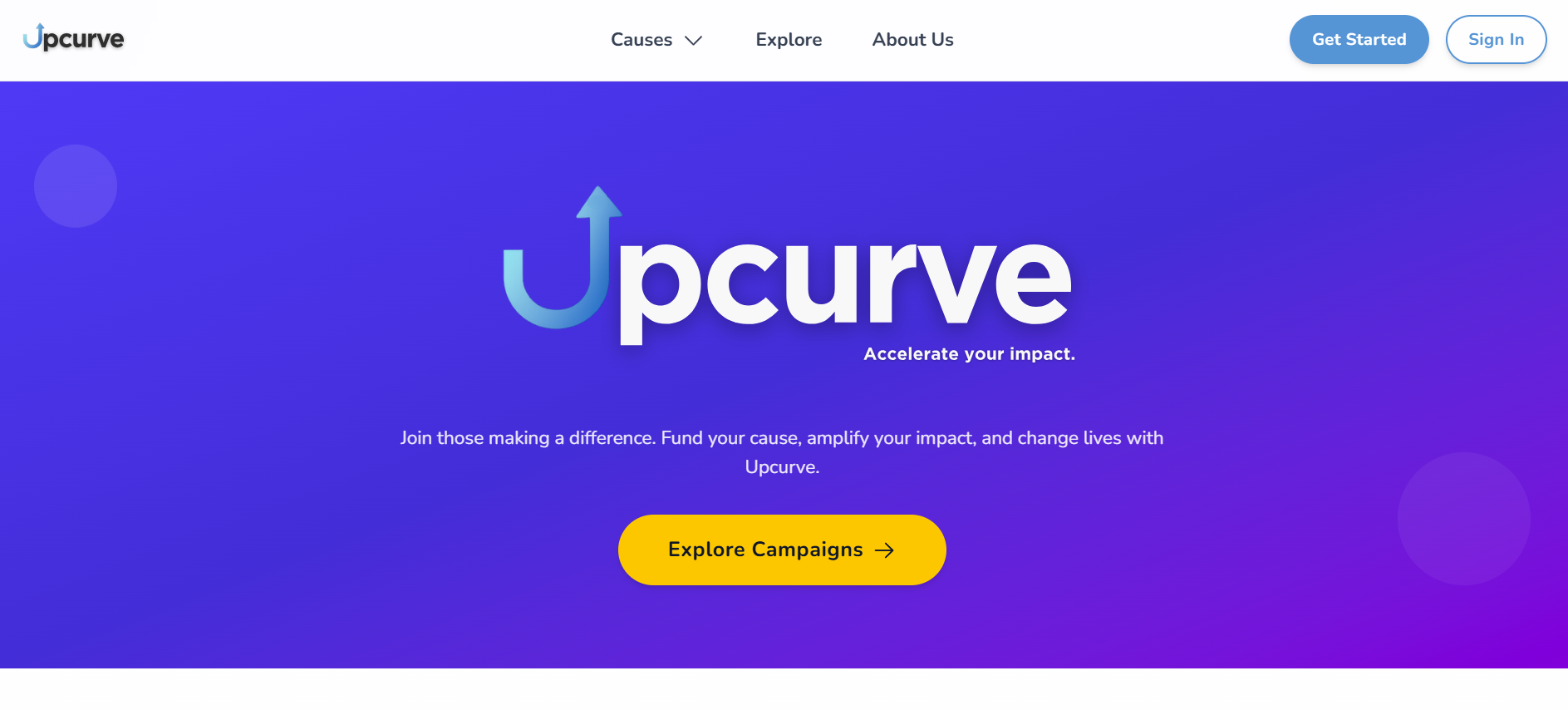 Upcurve - Social Impact Platform